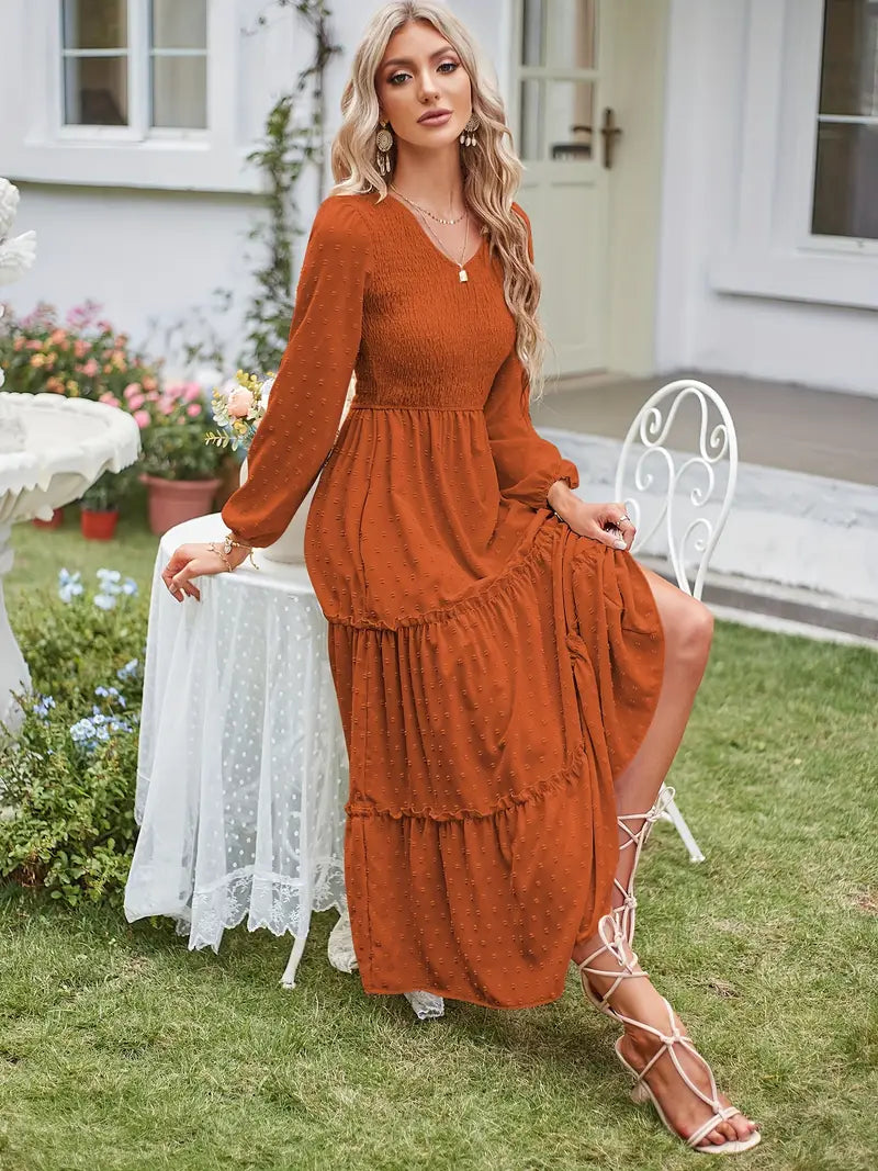Womens V Neck Maxi Dress