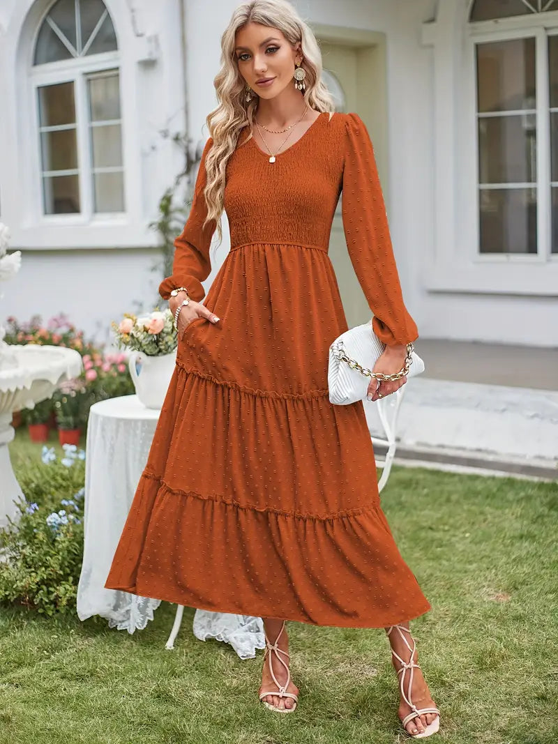 Womens V Neck Maxi Dress