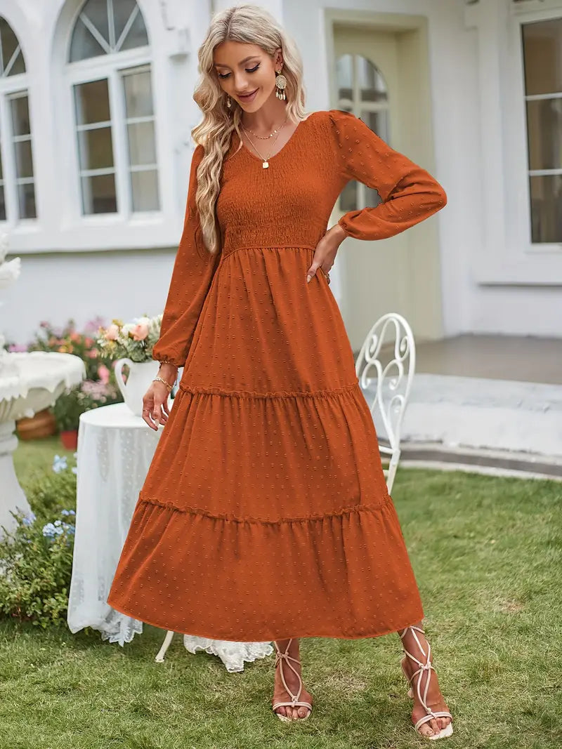 Womens V Neck Maxi Dress