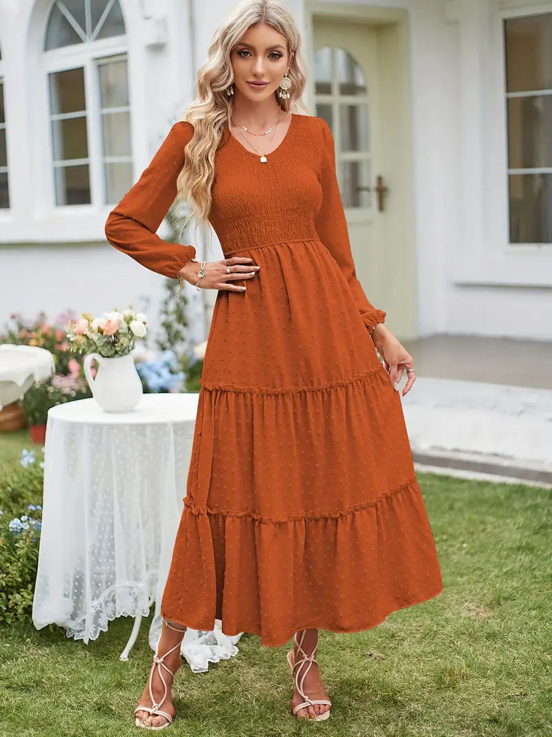Womens V Neck Maxi Dress